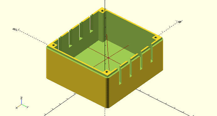 Dovetail shape used to cut a hole in the walls