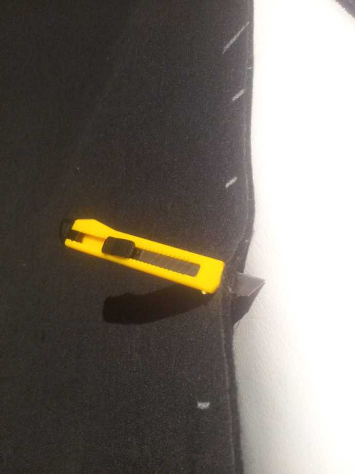 Make holes with the knife