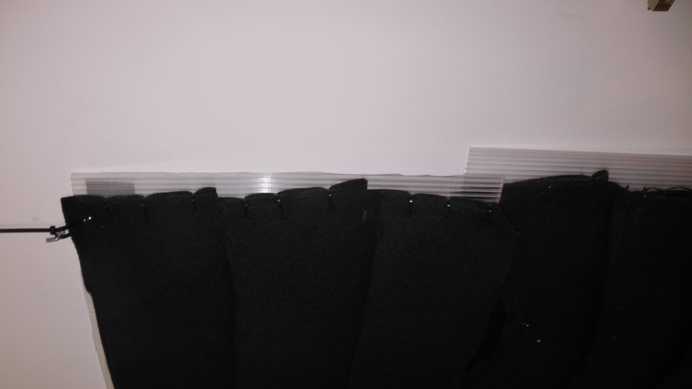 Felt puches attached to the wall